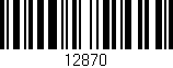 Código de barras (EAN, GTIN, SKU, ISBN): '12870'
