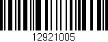 Código de barras (EAN, GTIN, SKU, ISBN): '12921005'