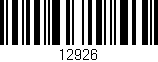 Código de barras (EAN, GTIN, SKU, ISBN): '12926'