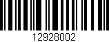 Código de barras (EAN, GTIN, SKU, ISBN): '12928002'