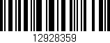 Código de barras (EAN, GTIN, SKU, ISBN): '12928359'