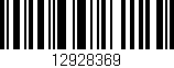 Código de barras (EAN, GTIN, SKU, ISBN): '12928369'