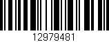 Código de barras (EAN, GTIN, SKU, ISBN): '12979481'