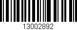Código de barras (EAN, GTIN, SKU, ISBN): '13002892'