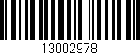 Código de barras (EAN, GTIN, SKU, ISBN): '13002978'