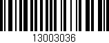 Código de barras (EAN, GTIN, SKU, ISBN): '13003036'