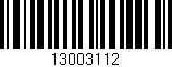 Código de barras (EAN, GTIN, SKU, ISBN): '13003112'