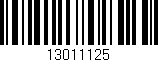Código de barras (EAN, GTIN, SKU, ISBN): '13011125'
