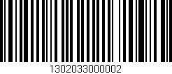 Código de barras (EAN, GTIN, SKU, ISBN): '1302033000002'