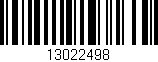 Código de barras (EAN, GTIN, SKU, ISBN): '13022498'