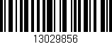 Código de barras (EAN, GTIN, SKU, ISBN): '13029856'