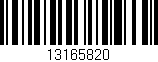 Código de barras (EAN, GTIN, SKU, ISBN): '13165820'