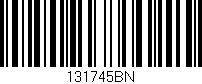 Código de barras (EAN, GTIN, SKU, ISBN): '131745BN'