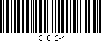 Código de barras (EAN, GTIN, SKU, ISBN): '131812-4'