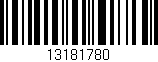 Código de barras (EAN, GTIN, SKU, ISBN): '13181780'