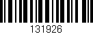 Código de barras (EAN, GTIN, SKU, ISBN): '131926'