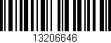 Código de barras (EAN, GTIN, SKU, ISBN): '13206646'