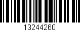 Código de barras (EAN, GTIN, SKU, ISBN): '13244260'