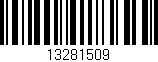 Código de barras (EAN, GTIN, SKU, ISBN): '13281509'