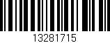 Código de barras (EAN, GTIN, SKU, ISBN): '13281715'