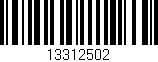 Código de barras (EAN, GTIN, SKU, ISBN): '13312502'