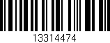 Código de barras (EAN, GTIN, SKU, ISBN): '13314474'