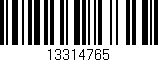 Código de barras (EAN, GTIN, SKU, ISBN): '13314765'