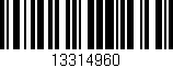 Código de barras (EAN, GTIN, SKU, ISBN): '13314960'