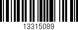 Código de barras (EAN, GTIN, SKU, ISBN): '13315089'