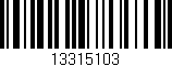 Código de barras (EAN, GTIN, SKU, ISBN): '13315103'