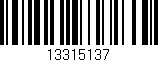 Código de barras (EAN, GTIN, SKU, ISBN): '13315137'