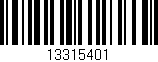 Código de barras (EAN, GTIN, SKU, ISBN): '13315401'