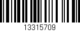 Código de barras (EAN, GTIN, SKU, ISBN): '13315709'