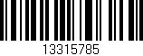 Código de barras (EAN, GTIN, SKU, ISBN): '13315785'