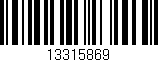 Código de barras (EAN, GTIN, SKU, ISBN): '13315869'