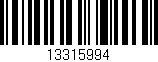 Código de barras (EAN, GTIN, SKU, ISBN): '13315994'