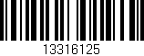 Código de barras (EAN, GTIN, SKU, ISBN): '13316125'