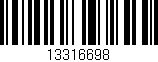 Código de barras (EAN, GTIN, SKU, ISBN): '13316698'