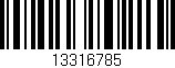 Código de barras (EAN, GTIN, SKU, ISBN): '13316785'