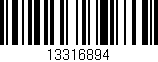 Código de barras (EAN, GTIN, SKU, ISBN): '13316894'