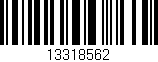 Código de barras (EAN, GTIN, SKU, ISBN): '13318562'