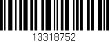 Código de barras (EAN, GTIN, SKU, ISBN): '13318752'