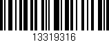 Código de barras (EAN, GTIN, SKU, ISBN): '13319316'