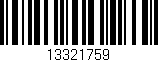 Código de barras (EAN, GTIN, SKU, ISBN): '13321759'
