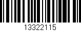 Código de barras (EAN, GTIN, SKU, ISBN): '13322115'