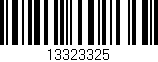 Código de barras (EAN, GTIN, SKU, ISBN): '13323325'