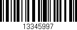 Código de barras (EAN, GTIN, SKU, ISBN): '13345997'