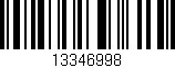 Código de barras (EAN, GTIN, SKU, ISBN): '13346998'