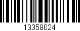 Código de barras (EAN, GTIN, SKU, ISBN): '13358024'