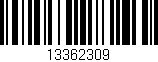 Código de barras (EAN, GTIN, SKU, ISBN): '13362309'